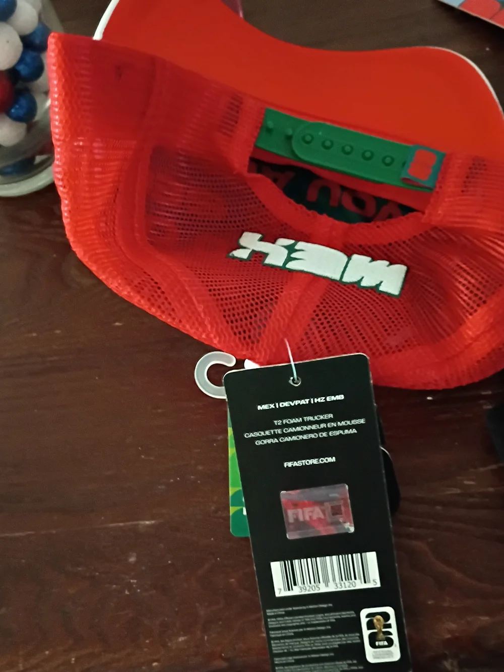 FIFA CAN MEX USA Green/Red/White Trucker Cap with Black FIFA Beanie